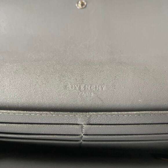 Givenchy Pandora Continental Wallet Pebbled Leather Gray - Picture 10 of 13